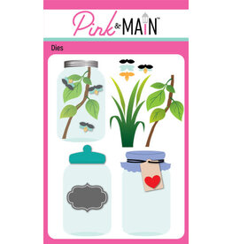 Pink & Main Jar with Lids and Labels - Dies