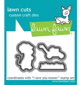 Lawn Fawn I love you Mower - Stamp & Die