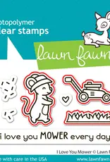 Lawn Fawn I love you Mower - Stamp & Die