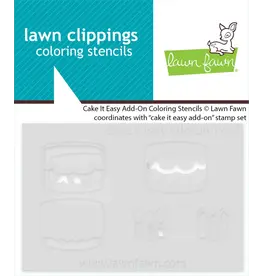 Lawn Fawn Cake It Easy Add On - Coloring Stencil