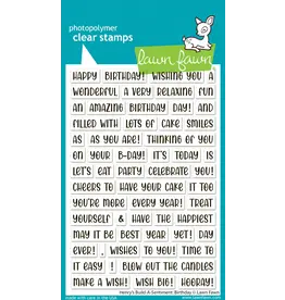 Lawn Fawn Henry's Build A Sentiment - Birthday