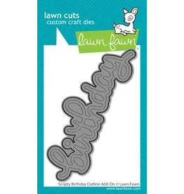 Lawn Fawn Scripty Birthday Outline Add On - Die