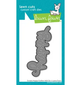 Lawn Fawn Scripty Happy Outline Add On - Die