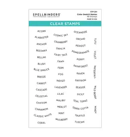 Spellbinders Color Swatch Names - Stamp