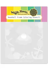Waffle Flower Seashell Coloring - Stencil