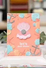 Waffle Flower Seashell Coloring - Stencil
