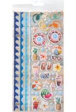 49 AND MARKET Beach Vibes- Puffy Stickers
