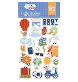 Carta Bella Born to Travel - Puffy Stickers