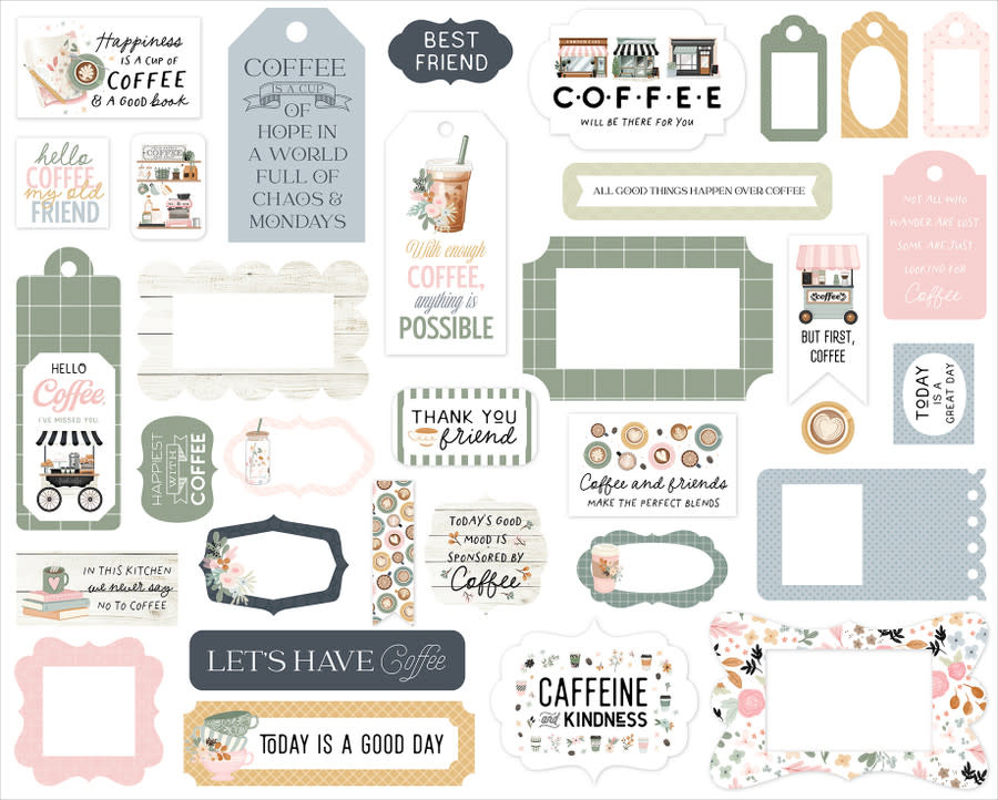 Carta Bella Coffee Shop - Frames & Tags
