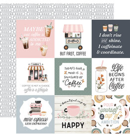 Carta Bella Coffee Shop 4x4 Journaling Cards - 12x12 Pattern Paper