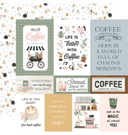 Carta Bella Coffee Shop Multi Journaling Cards - 12x12 Pattern Paper