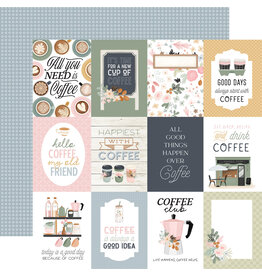 Carta Bella Coffee Shop 3x4 Journaling Cards- 12x12 Pattern Paper