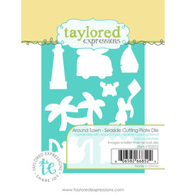 Taylored Expressions Around Town - Seaside Plate - Die & Stencil