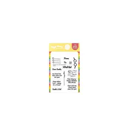 Waffle Flower Postage Collage Dear Santa - Stamp