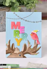 Waffle Flower Holiday Moose - Die and Stencil