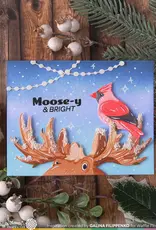Waffle Flower Holiday Moose - Die and Stencil