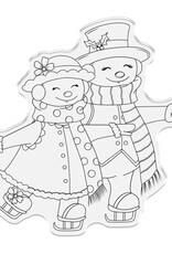 Crafter's Companion Retro Christmas Snowpeople - Stamp & Die