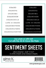Gina K. Designs Life Is Grand - Poly Glaze 4.25x 5.5 (5sheets)