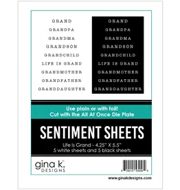 Gina K. Designs Life Is Grand - Poly Glaze 4.25x 5.5 (5sheets)