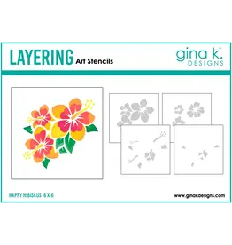 Gina K. Designs Happy Hibiscus - Stencil