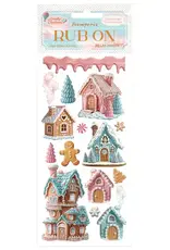 Stamperia Candy Christmas Marzipan Houses - Rub-Ons