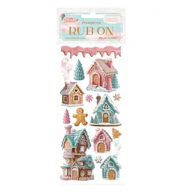 Stamperia Candy Christmas Marzipan Houses - Rub-Ons