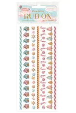Stamperia Candy Christmas Stripes - Rub-Ons