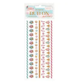 Stamperia Candy Christmas Stripes - Rub-Ons