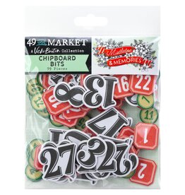 49 AND MARKET Mistletoe & Memories - Chipboard Numbers