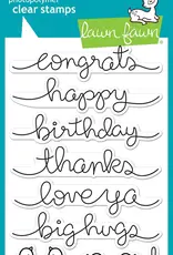 Lawn Fawn Big Scripty Words - Stamp & Lawn Cuts