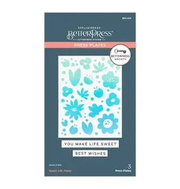 Spellbinders BetterPress Society - Sweet Life Floral March 2025 - Press Plates