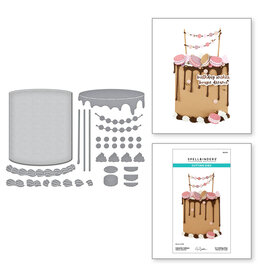 Spellbinders Bougie Birthday Collection by Nina Boettcher - Ganache Gateau Etched Dies