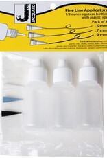 Fine Line Applicators W/Plastic Tips 3/Pkg