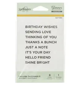 Spellbinders Everyday Sentiments ll -Glimmer Plates and Die Set-Spellbinders