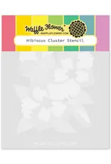Waffle Flower Hibiscus Cluster - Stencils