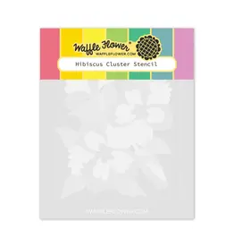 Waffle Flower Hibiscus Cluster - Stencil