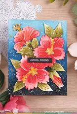 Waffle Flower Hibiscus Cluster - Stencils