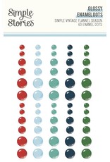 Simple Stories Simple Vintage Flannel Season - Glossy Enamel Dots