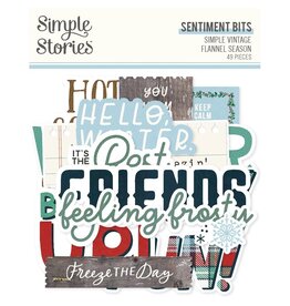 Simple Stories Simple Vintage Flannel Season - Sentiment Bits & Pieces