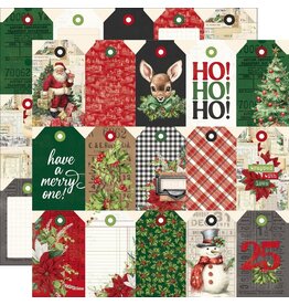 Simple Stories Simple Vintage Believe - Tag Elements - 12x12 Pattern Paper
