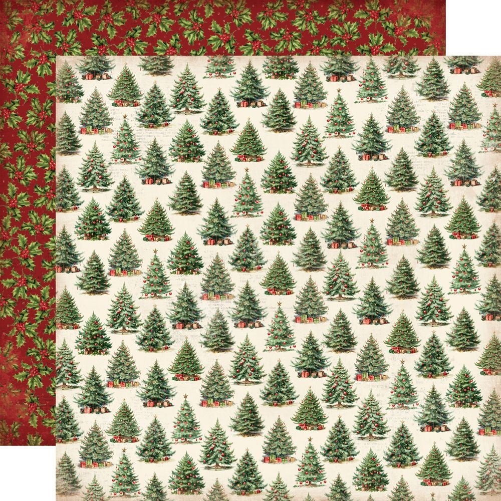 Simple Stories Simple Vintage Believe - Waiting For Santa - 12x12 Pattern Paper