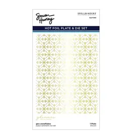 Spellbinders Geo Snowflakes Hot Foil Plate From Simon H Joyful Collection *