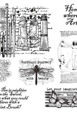 IndigoBlu Panama Fabric Panel 18" x 18" - The Painter*