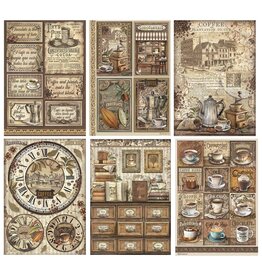 Stamperia Coffee and Chocolate A4 Rice Paper Selection 6PK*