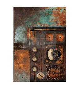 Re-Design with Prima A1 Decoupage Fiber - Aged Machinery Elegance*