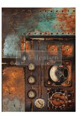 Re-Design with Prima A1 Decoupage Fiber - Aged Machinery Elegance*