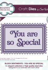 Creative Expressions Block Sentiments - You Are So Special - Die *