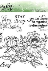 PICKET FENCE STUDIOS Wild Peonies Stamp *