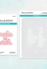 Spellbinders Layered Stencils Collection - Make a Wish Confetti Stencil and Die Set *