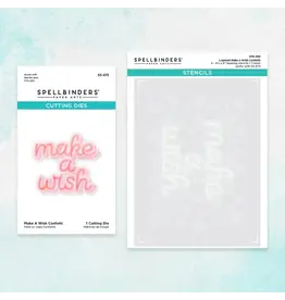 Spellbinders Layered Stencils Collection - Make a Wish Confetti Stencil and Die Set *